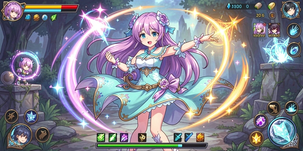 Screenshot menunjukkan petualangan menarik di level baru.