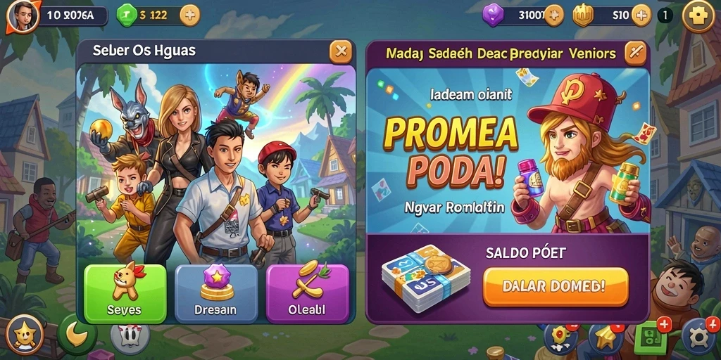 Screenshot menampilkan petualangan epik di dunia PG11.