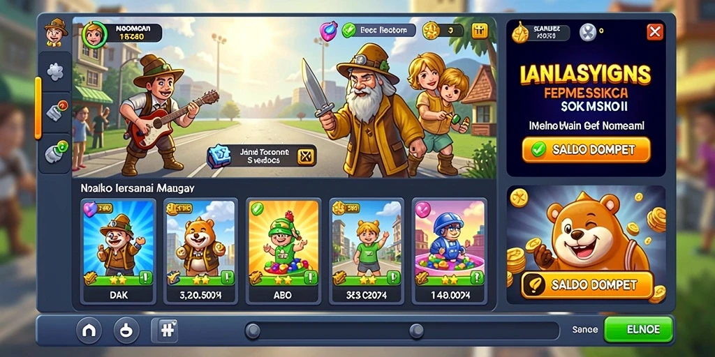 Screenshot menunjukkan karakter utama dalam aksi petualangan.